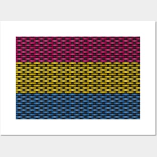 Pansexual Basket Weave Flag Seamless Pattern Posters and Art